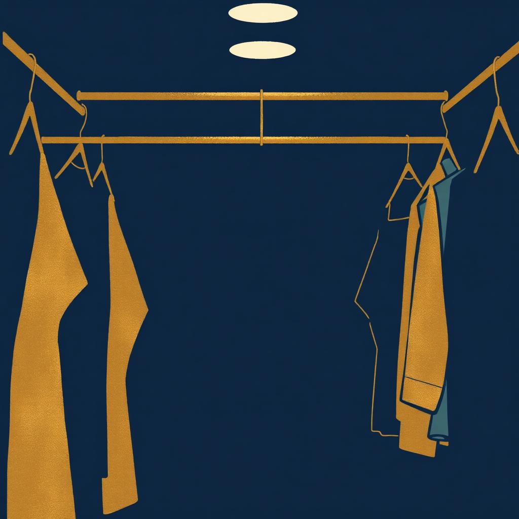 Interior of Best Cleaner dry cleaner shop with pressed shirts on a conveyor rack