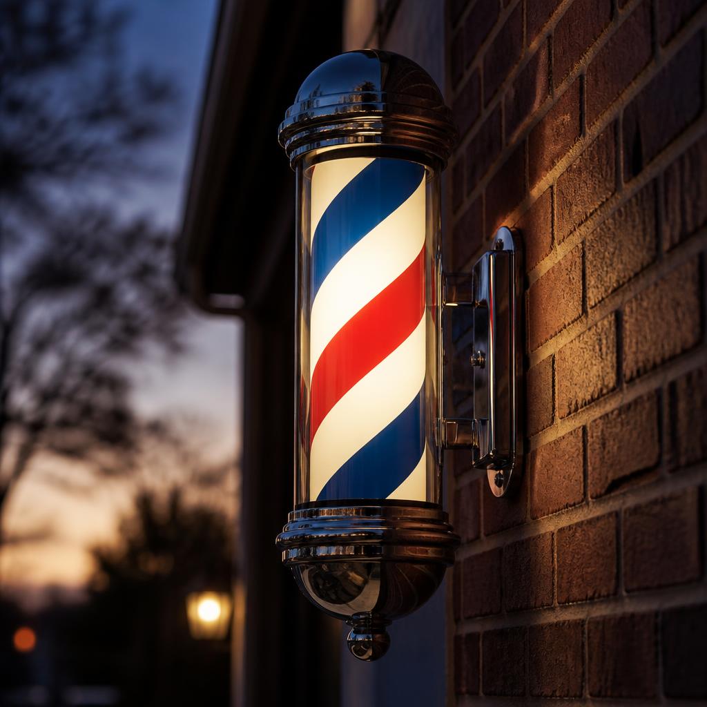 Illuminated barber pole